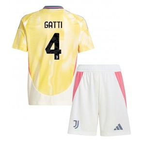 Billiga Juventus Federico Gatti #4 Bortatröja Barn 2024-25 Kortärmad (+ Korta byxor)